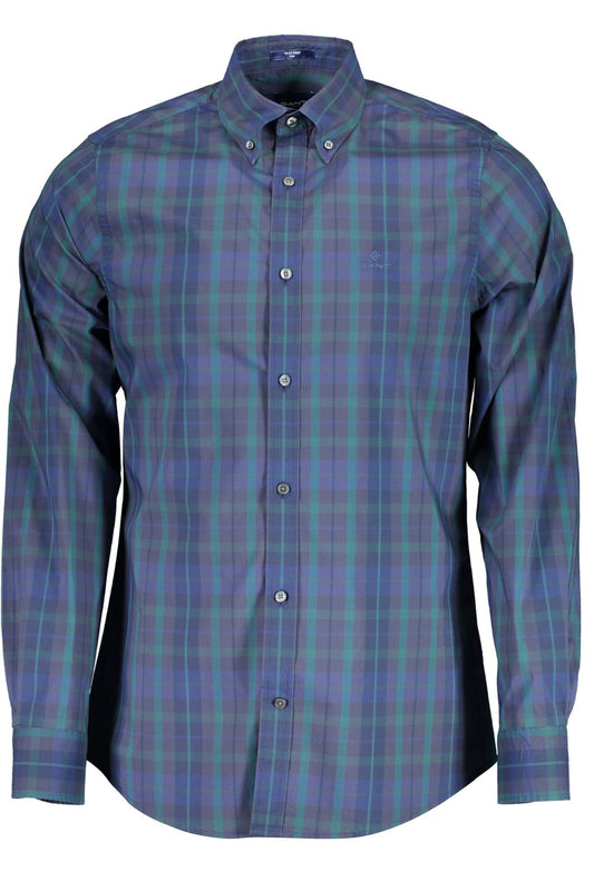 Green Cotton Men Shirt