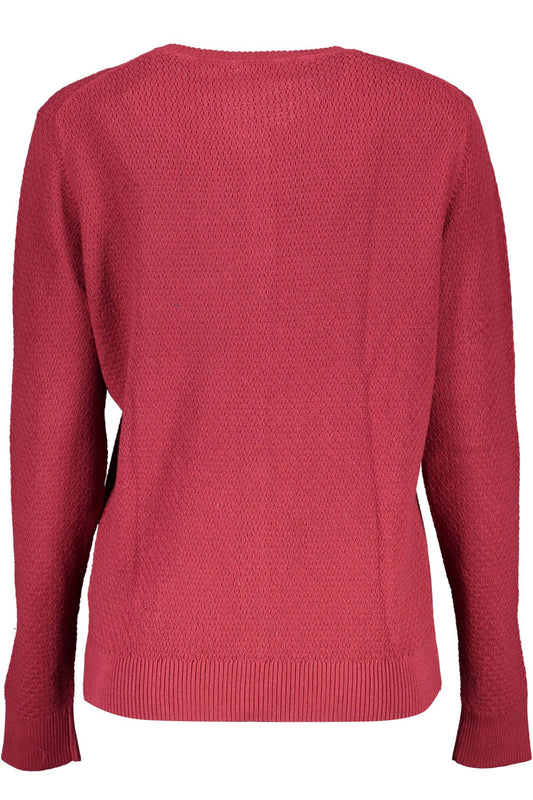 Red Cotton Women Cardigan
