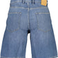 Blue Cotton Men Bermuda Jean