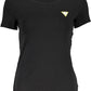 Black Cotton Women T-Shirt