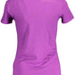 Chic Purple Round Neckline Logo Tee