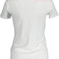 White Cotton Women T-Shirt
