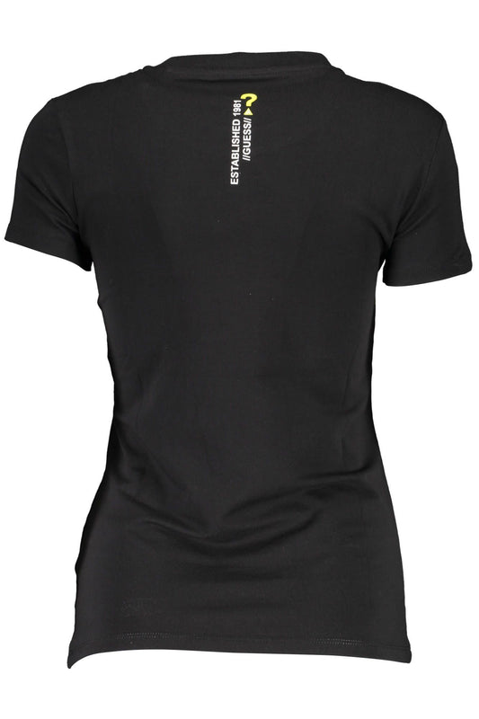 Black Cotton Women T-Shirt