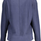Blue Cotton Women Cardigan