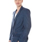 Blue Wool Men Jacket