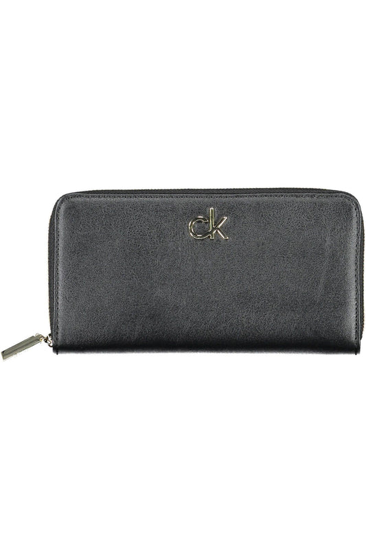 Black Polyester Women Wallet