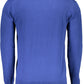 Blue Cotton Men Sweater