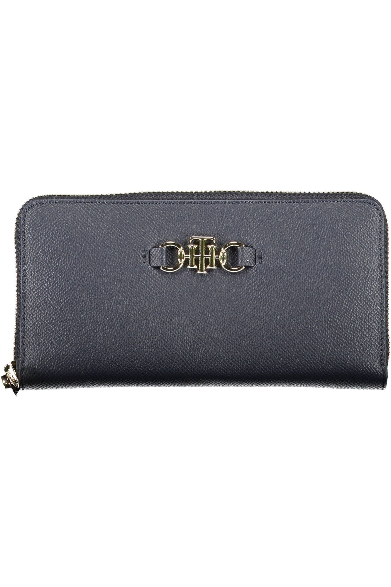 Blue Polyurethane Women Wallet