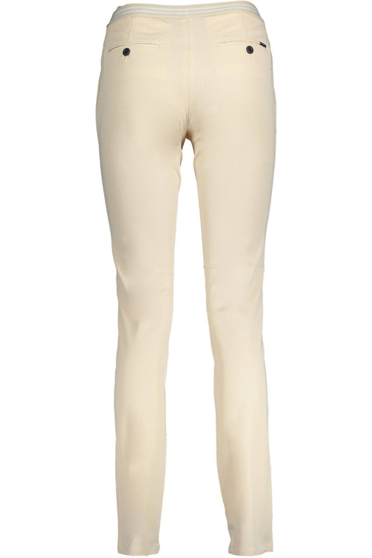 Beige Cotton Women Pant
