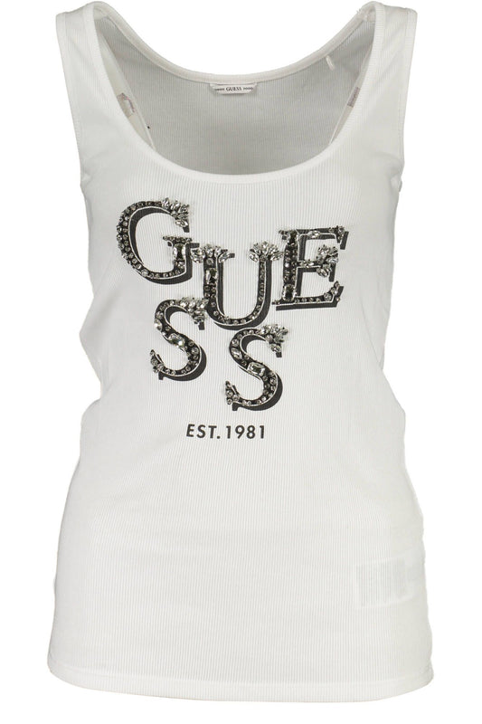 White Cotton Women Tank Top