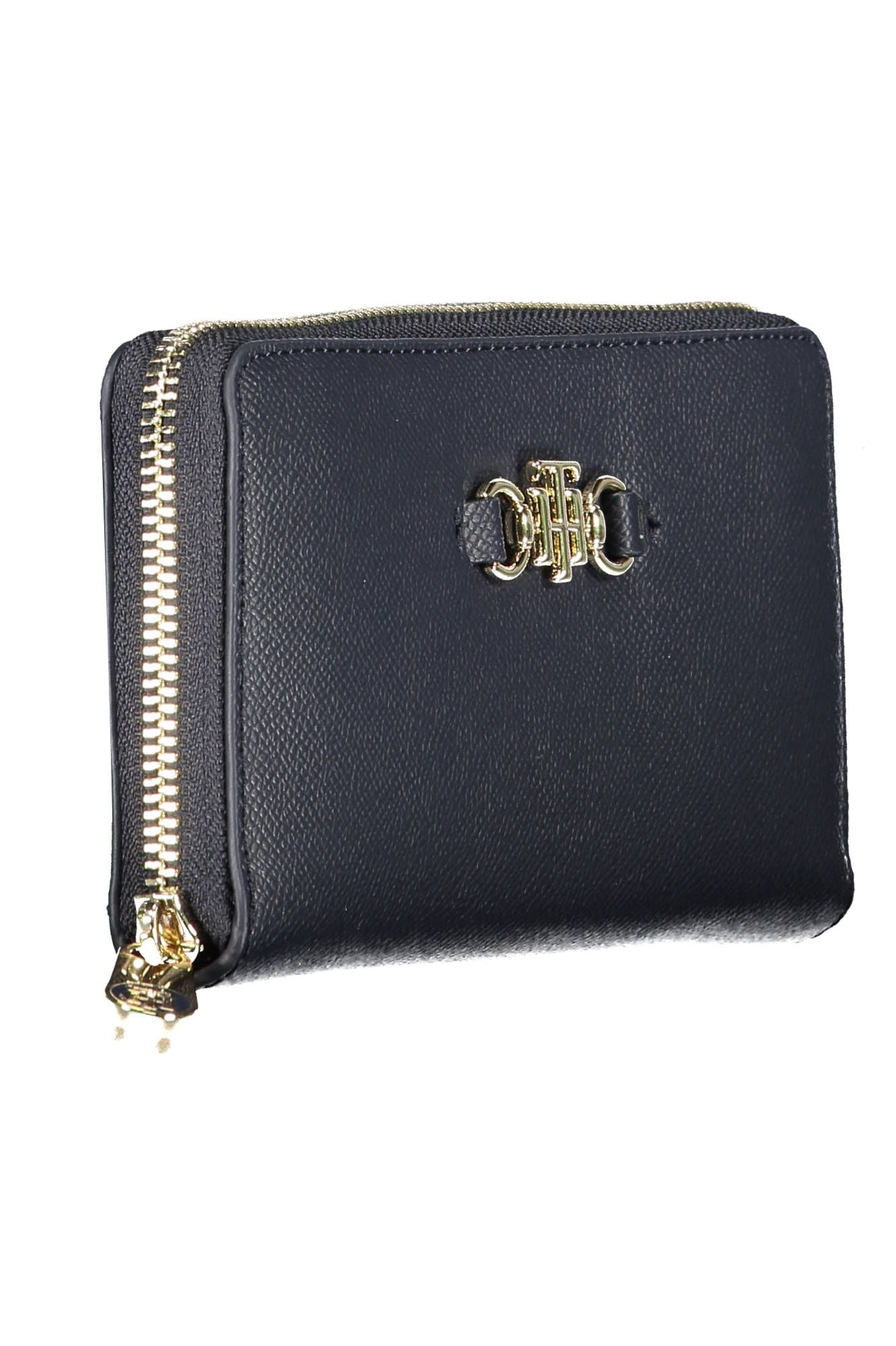 Blue Polyurethane Women Wallet