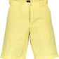 Yellow Cotton Men Bermuda