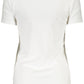 Chic Guess White Cotton Tee with Stylish Print