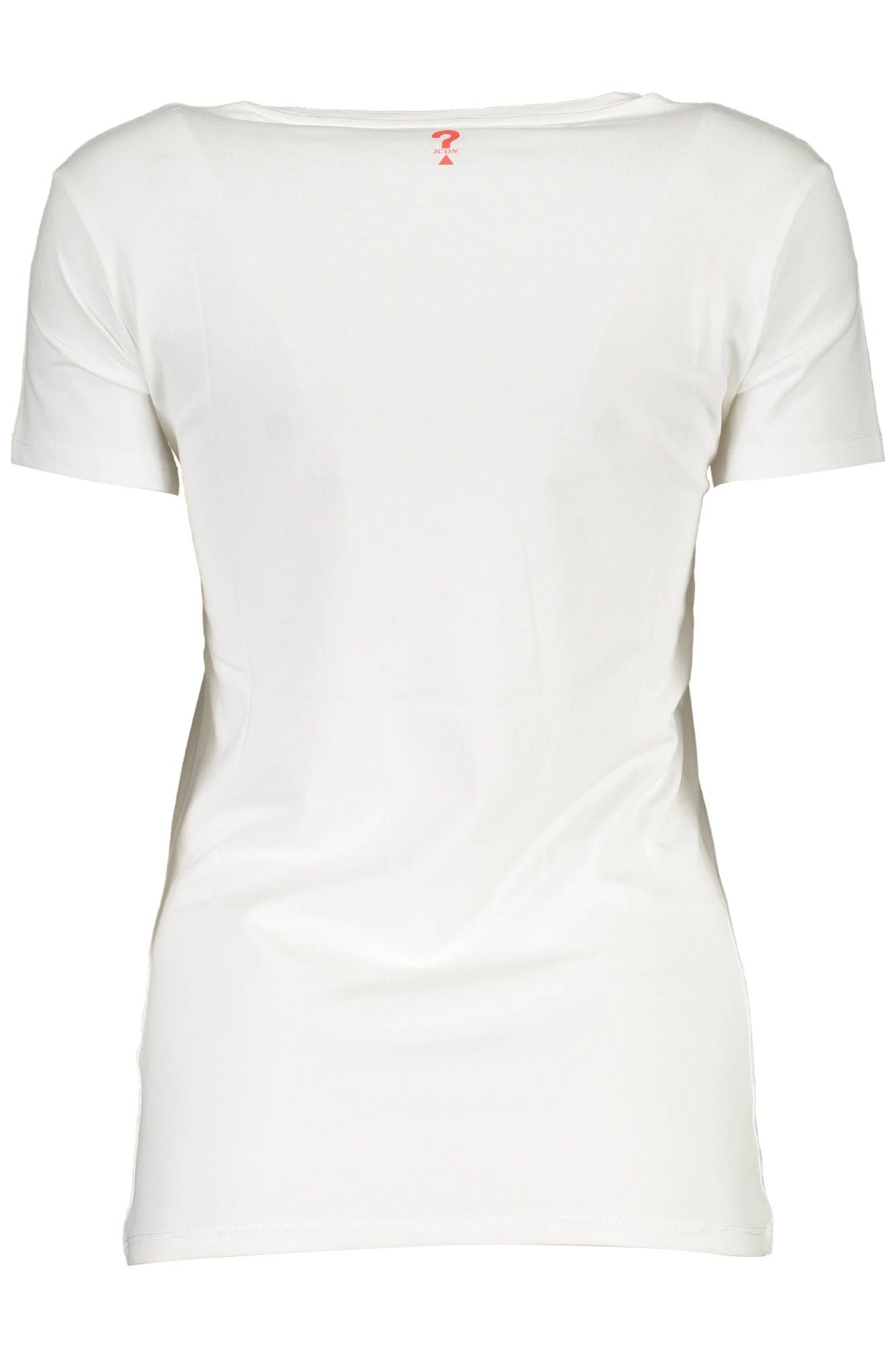 Chic Guess White Cotton Tee with Stylish Print