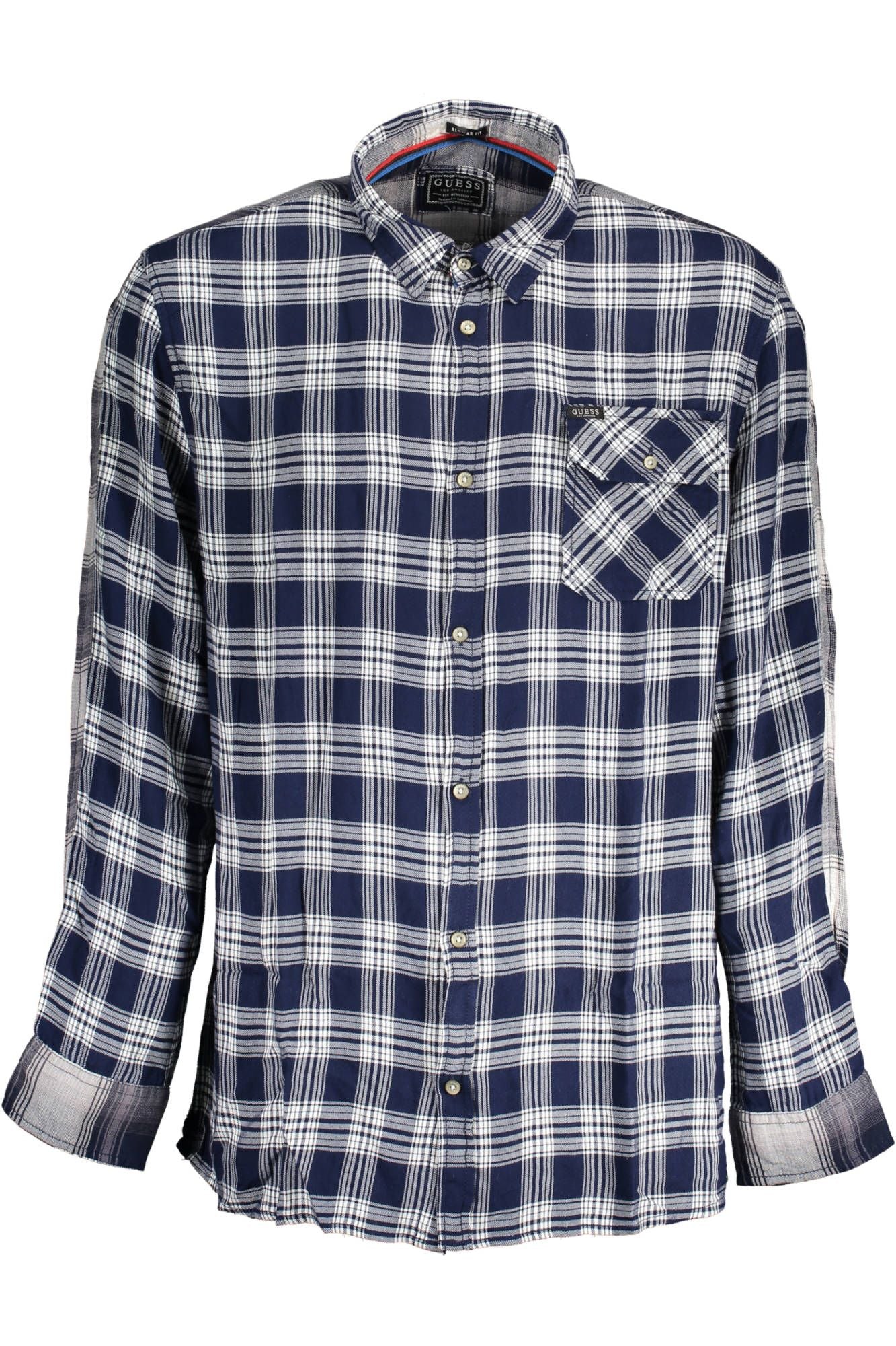 Blue Viscose Men Shirt