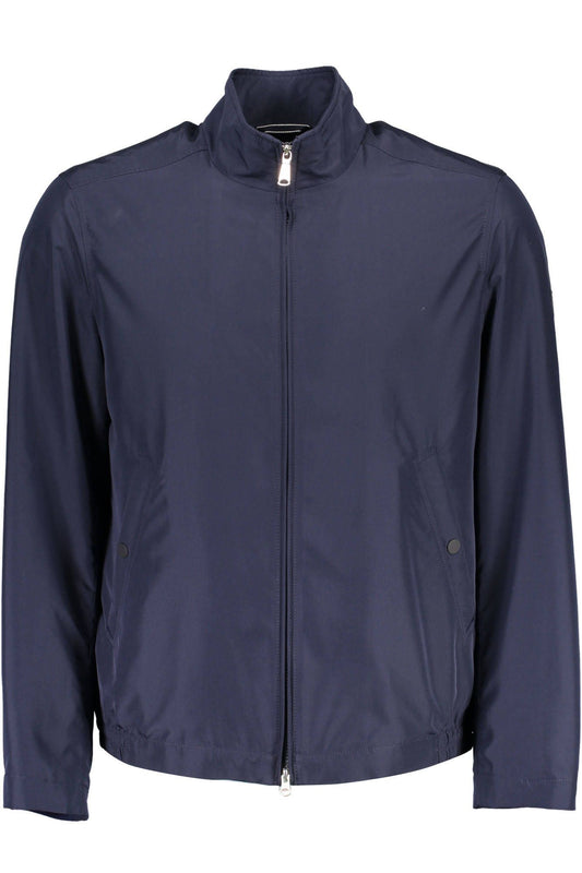 Blue Polyester Men's Jacket