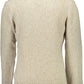 Beige Wool Men Sweater