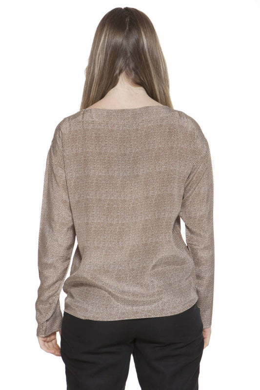 Brown Silk Women T-Shirt