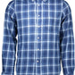 Blue Cotton Men Shirt