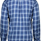 Blue Cotton Men Shirt