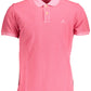 Pink Cotton Men Polo Shirt