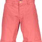 Red Cotton Men Bermuda