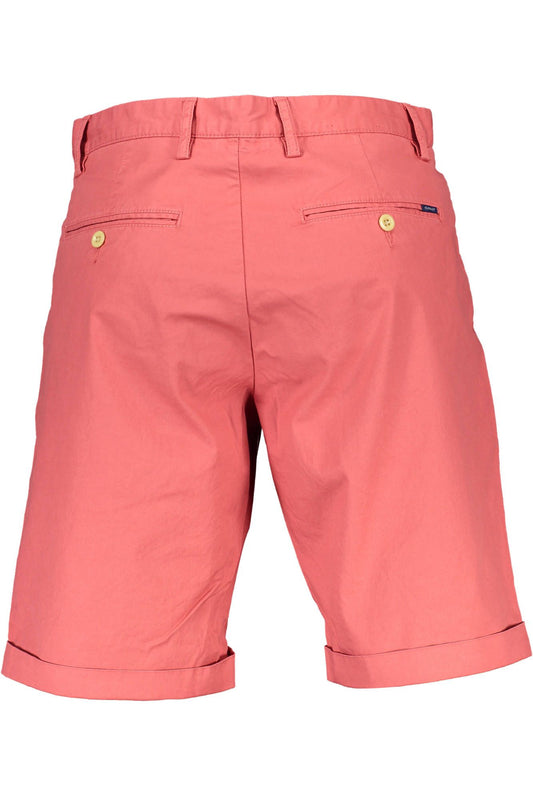 Red Cotton Men Bermuda