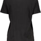 Black Cotton Women T-Shirt
