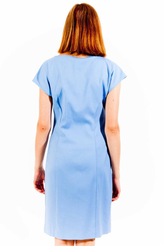 Light Blue Cotton Women Dress