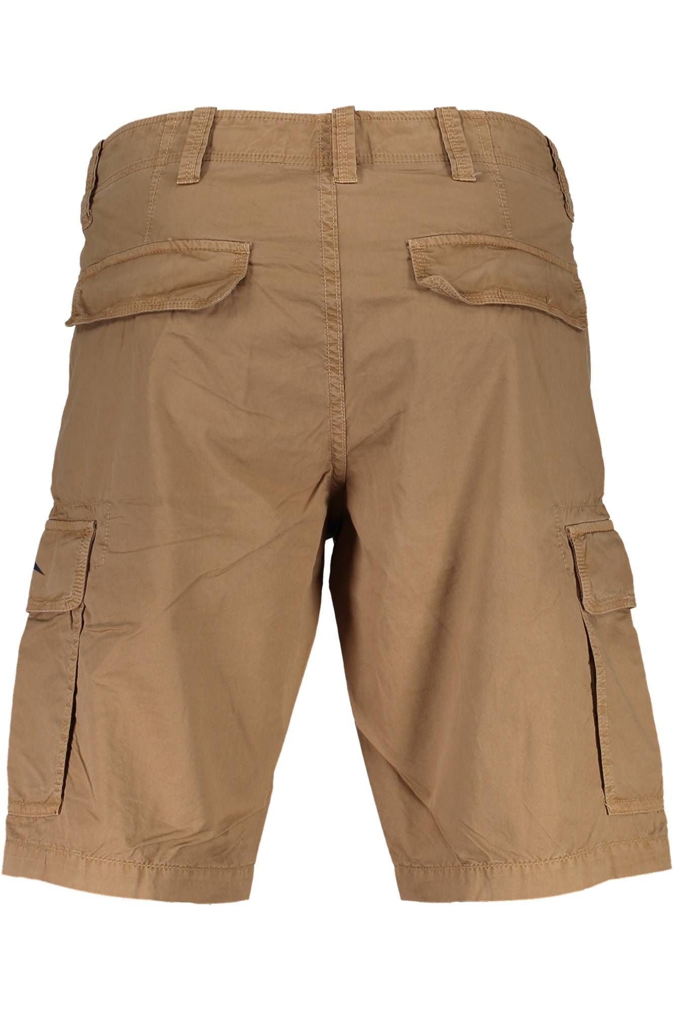 Brown Cotton Men Bermuda