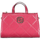 Pink Polyurethane Women Handbag