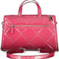 Pink Polyurethane Women Handbag