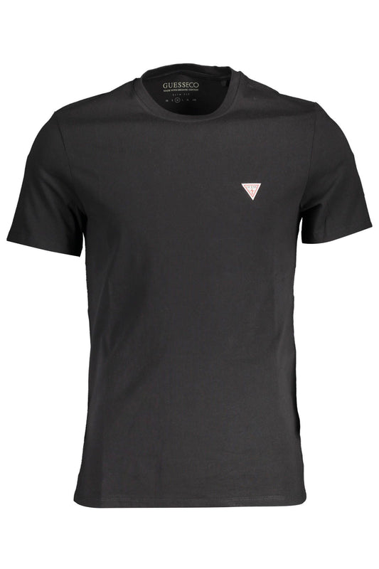 Black Cotton Men T-Shirt