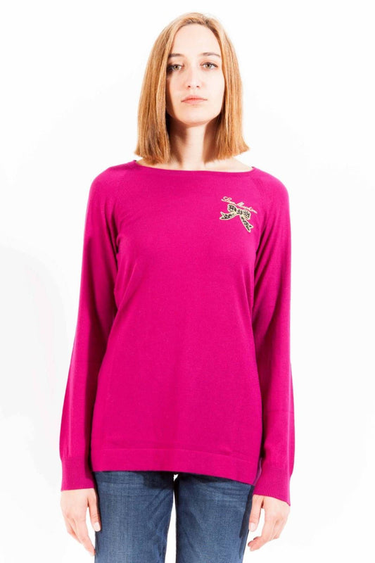 Purple Nylon Women Sweater