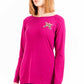 Purple Nylon Women Sweater