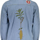 Light Blue Cotton Men Jacket