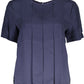 Blue Viscose Women Sweater