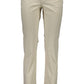 Beige Cotton Women Pant