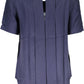 Blue Viscose Women Sweater