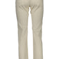 Beige Cotton Women Pant