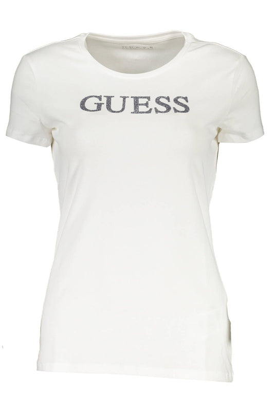 White Cotton Women T-Shirt