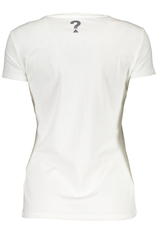 White Cotton Women T-Shirt