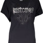 Black Polyester Women T-Shirt
