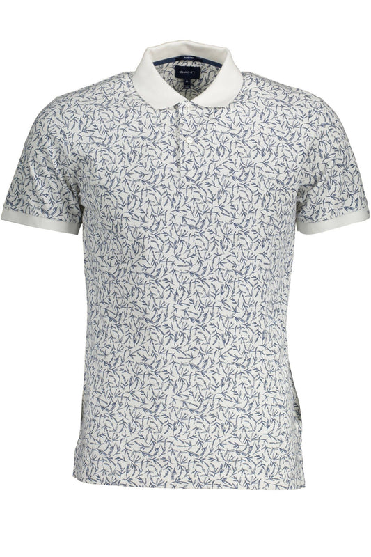 White Cotton Men Polo Shirt