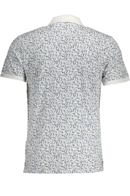 White Cotton Men Polo Shirt