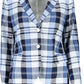 Light Blue Cotton Women Jacket