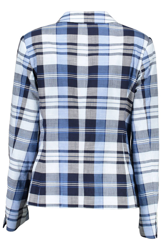Light Blue Cotton Women Jacket