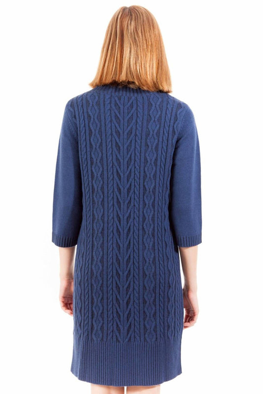 Blue Wool Women Dress