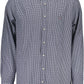 Blue Cotton Men Shirt
