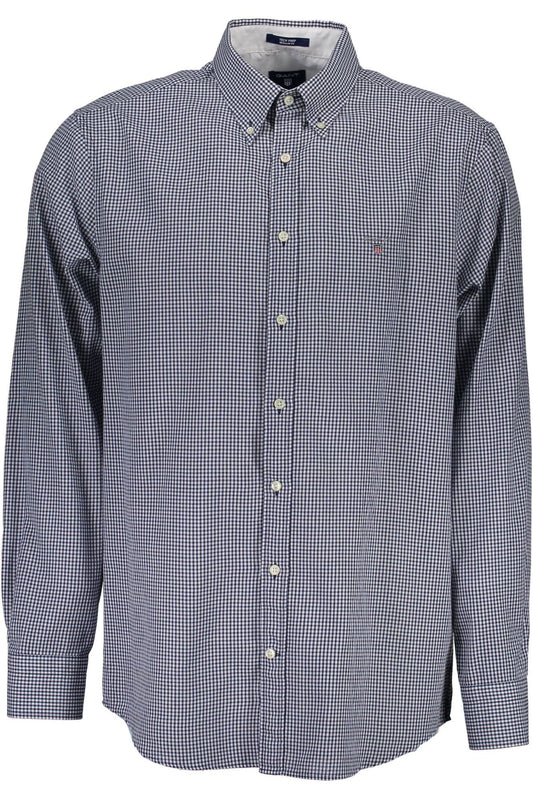 Blue Cotton Men Shirt